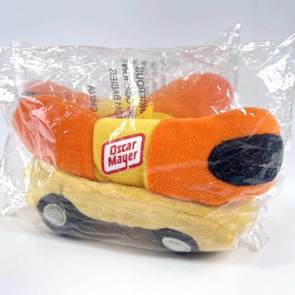 Lot 2 Oscar Mayer Wienermobile Plush Beanie Cars 'Just Whistle' Promo Sealed